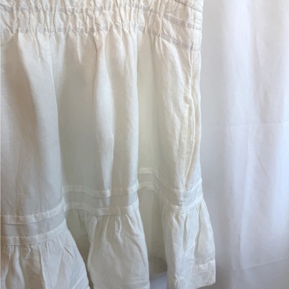 Anthropologie White Linen Blend Dress - Size Large - Picture 2 of 4